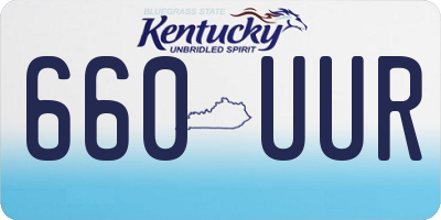 KY license plate 660UUR