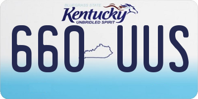 KY license plate 660UUS