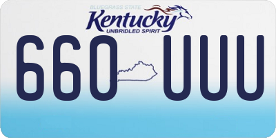 KY license plate 660UUU