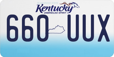 KY license plate 660UUX