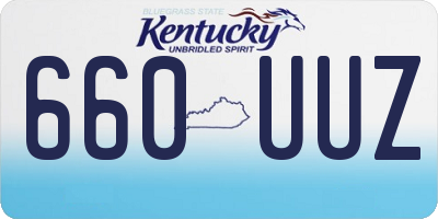 KY license plate 660UUZ