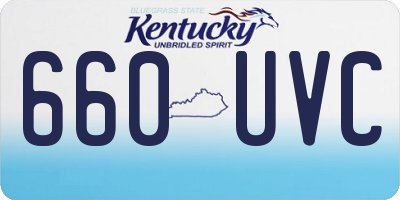 KY license plate 660UVC