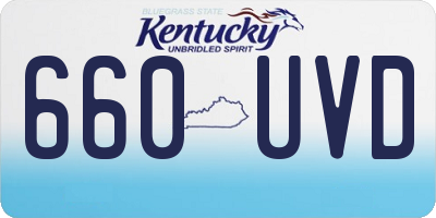 KY license plate 660UVD