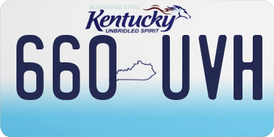 KY license plate 660UVH