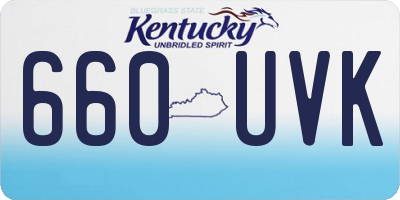 KY license plate 660UVK
