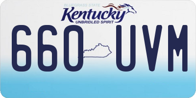 KY license plate 660UVM