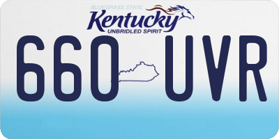 KY license plate 660UVR