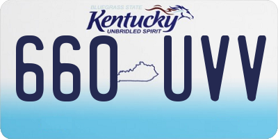 KY license plate 660UVV