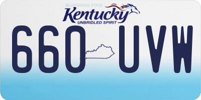 KY license plate 660UVW