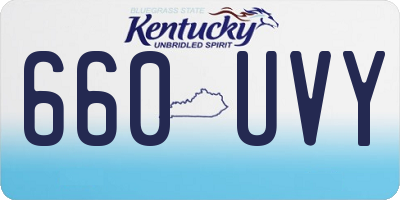 KY license plate 660UVY