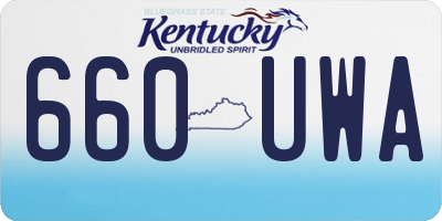 KY license plate 660UWA