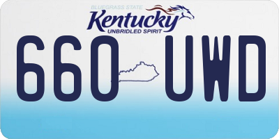KY license plate 660UWD