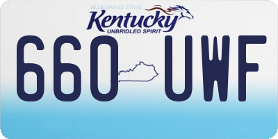 KY license plate 660UWF