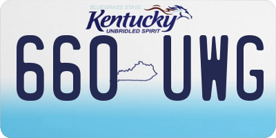 KY license plate 660UWG