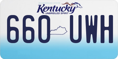 KY license plate 660UWH