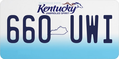 KY license plate 660UWI