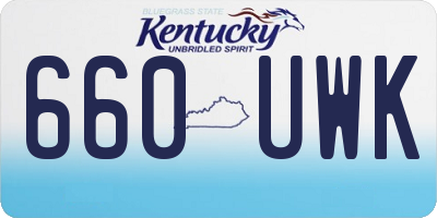 KY license plate 660UWK