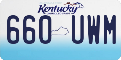 KY license plate 660UWM