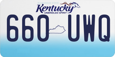 KY license plate 660UWQ