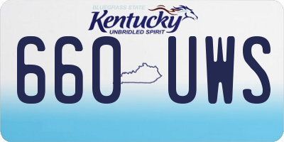 KY license plate 660UWS