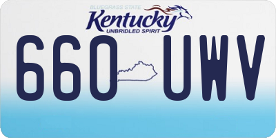KY license plate 660UWV