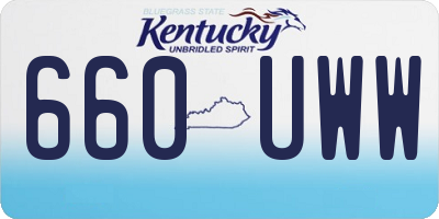 KY license plate 660UWW