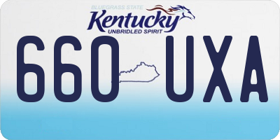 KY license plate 660UXA