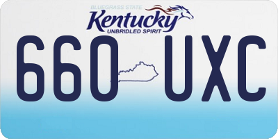 KY license plate 660UXC
