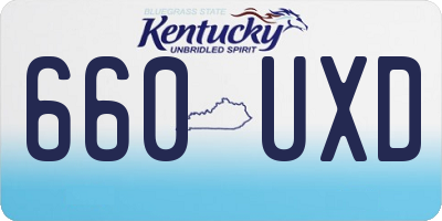 KY license plate 660UXD