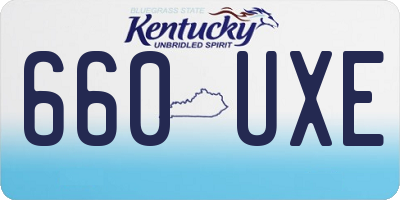 KY license plate 660UXE