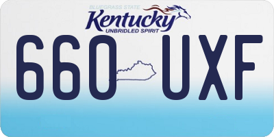 KY license plate 660UXF