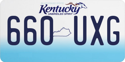 KY license plate 660UXG