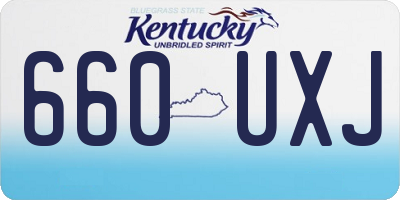 KY license plate 660UXJ