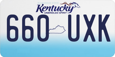KY license plate 660UXK