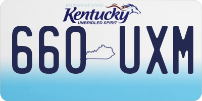 KY license plate 660UXM