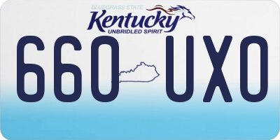 KY license plate 660UXO
