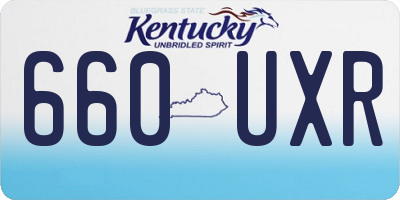 KY license plate 660UXR