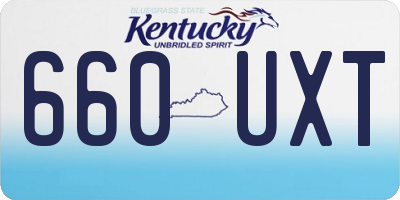 KY license plate 660UXT