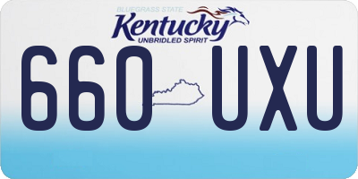 KY license plate 660UXU