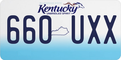 KY license plate 660UXX