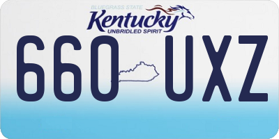 KY license plate 660UXZ