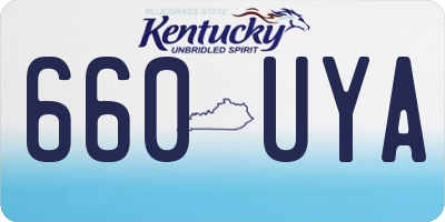 KY license plate 660UYA
