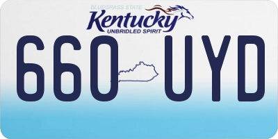 KY license plate 660UYD