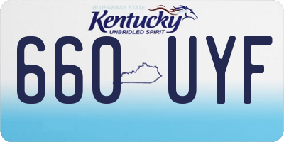KY license plate 660UYF