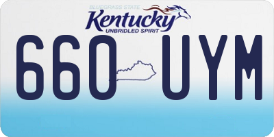 KY license plate 660UYM