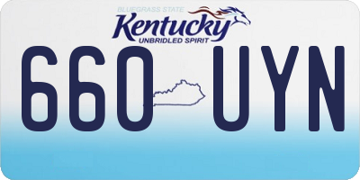 KY license plate 660UYN