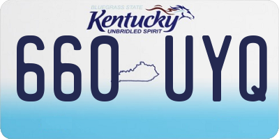 KY license plate 660UYQ