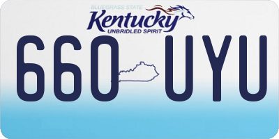 KY license plate 660UYU