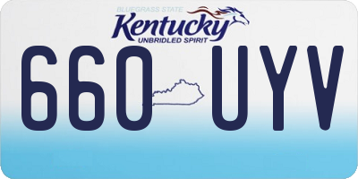 KY license plate 660UYV