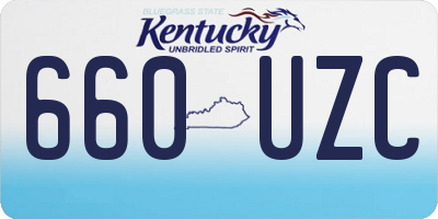 KY license plate 660UZC
